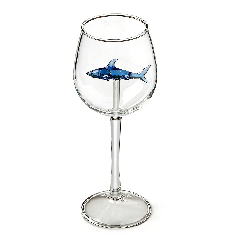 2pcs/pack Shark Decor Wine Glass Creative Animal Embedded Red Wine Goblet