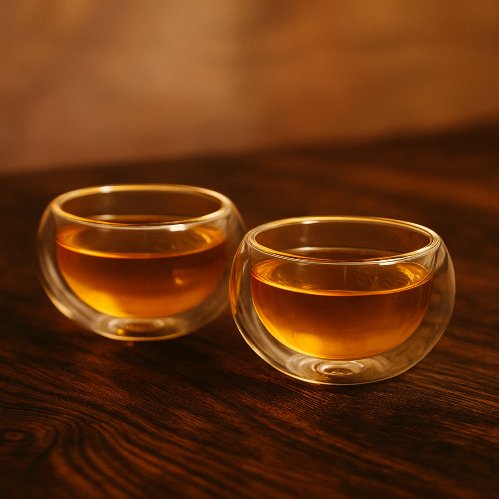 6 pack Mini Glass Tea Cup