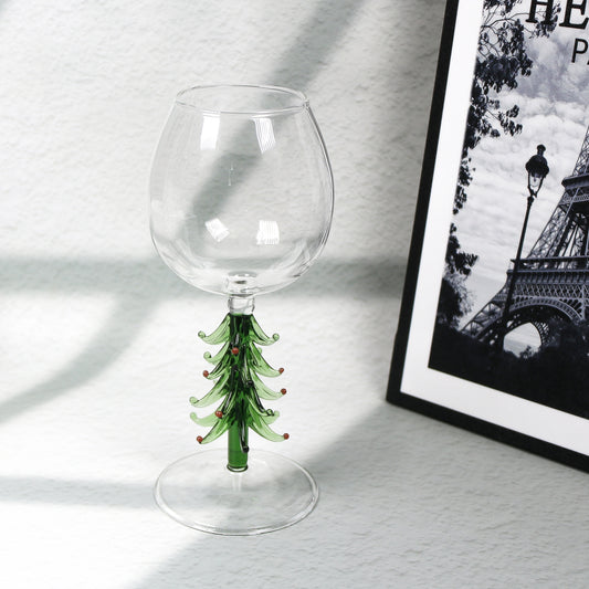 1piece Christmas tree-shaped goblet glass cup champagne cup