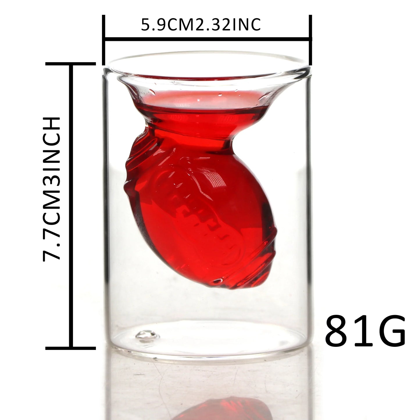 4 Pcs Pack Rugby-inspired borosilicate wine glass Cup, handcrafted with high-heat-resistant material, designed as a premium gift for sports lovers