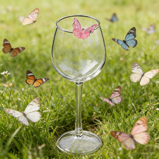 1piece Butterfly Drinking Glass Wine Goblet for Home