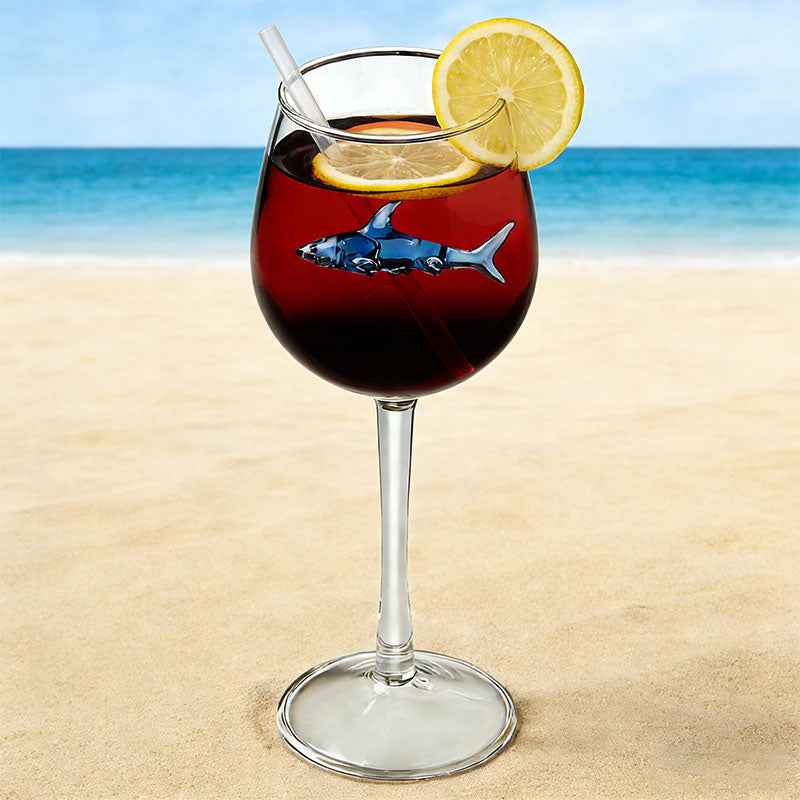 2pcs/pack Shark Decor Wine Glass Creative Animal Embedded Red Wine Goblet