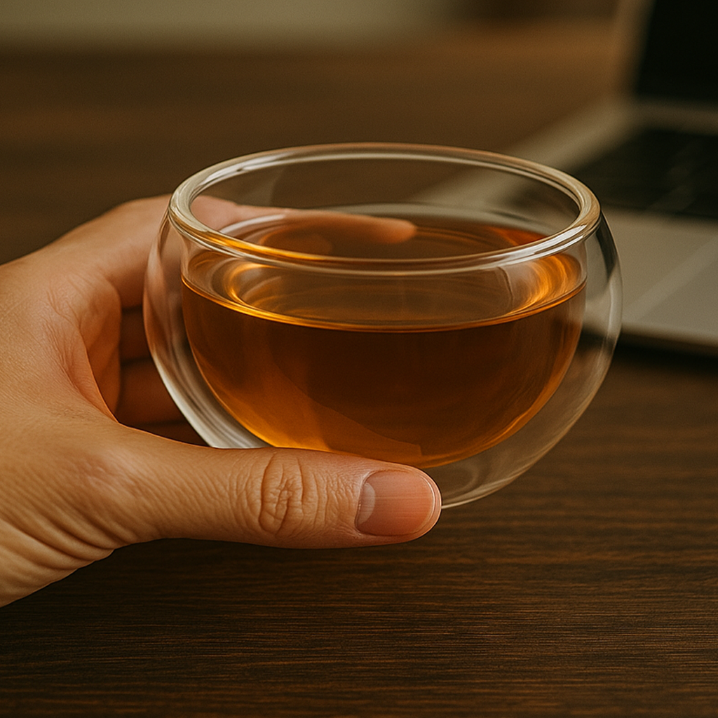 6 pack Mini Glass Tea Cup