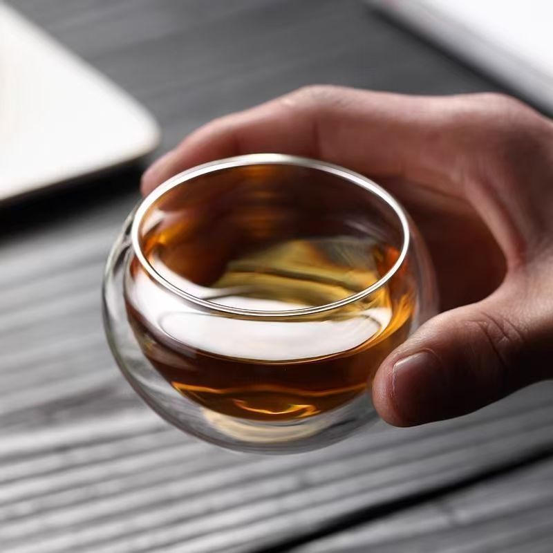 6 pack Mini Glass Tea Cup