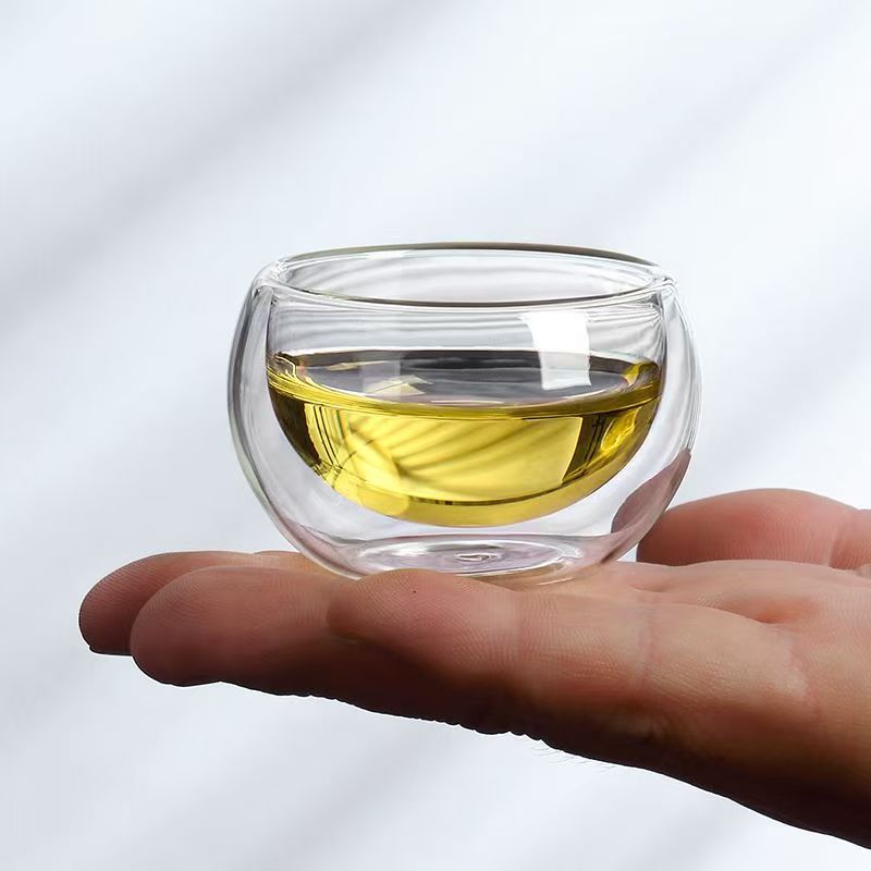 6 pack Mini Glass Tea Cup