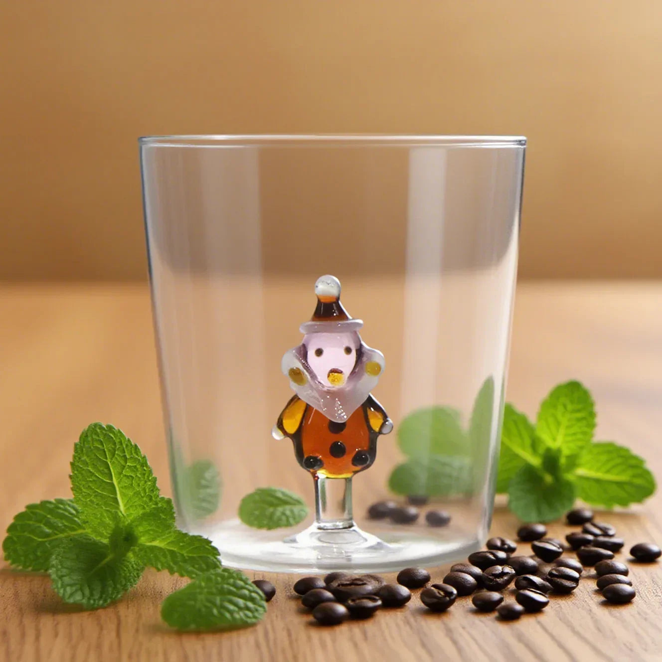 4 Pcs Pack Hand-blown borosilicate Christmas-themed drinking glasses set (4 unique designs)