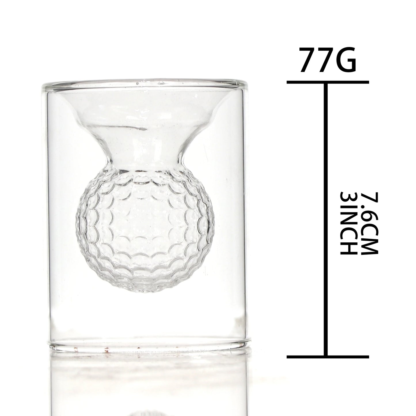 4 Pcs Pack Golf-themed double-layer wine glass cup & hand-blown glass, perfect as a premium gift for men