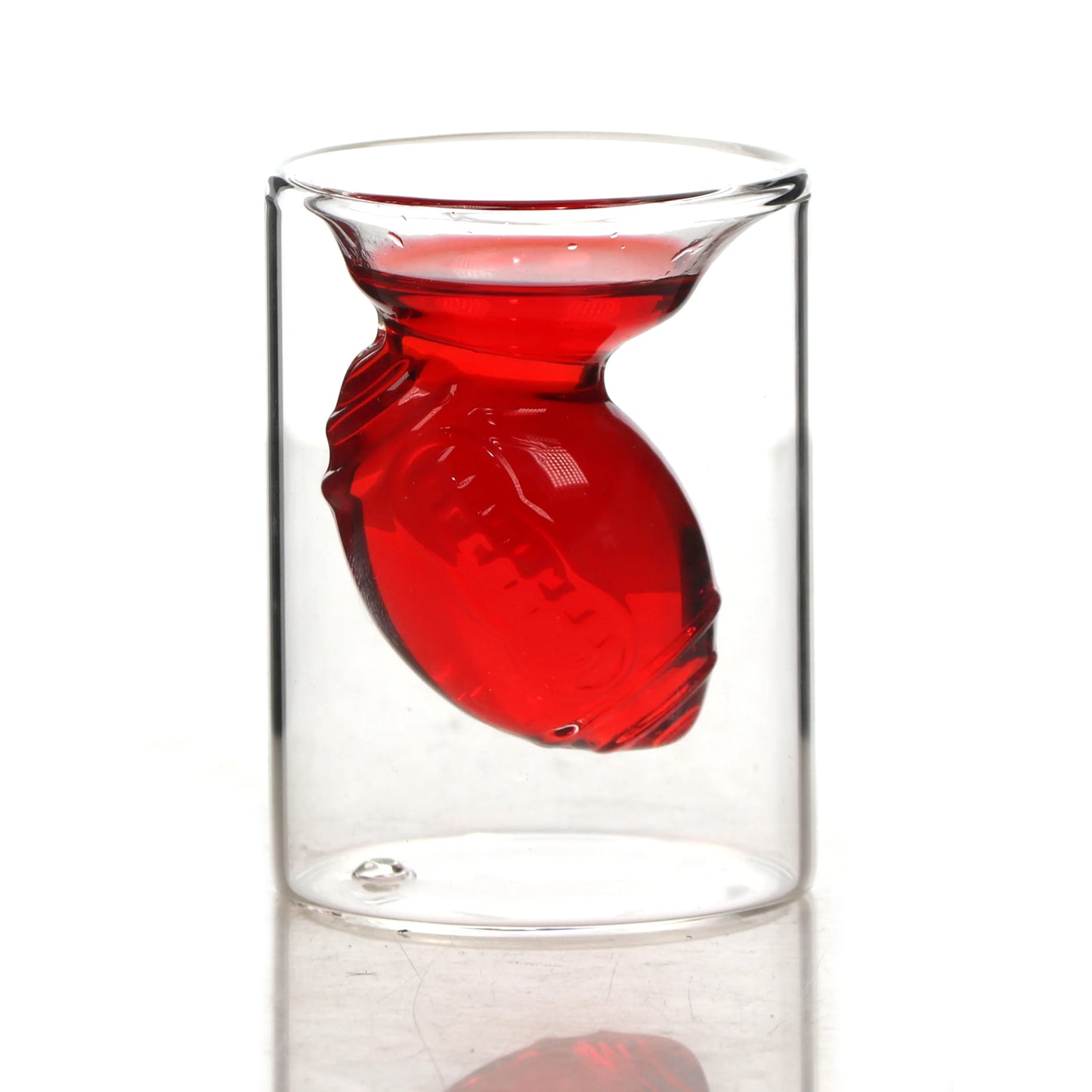 4 Pcs Pack Rugby-inspired borosilicate wine glass Cup, handcrafted with high-heat-resistant material, designed as a premium gift for sports lovers