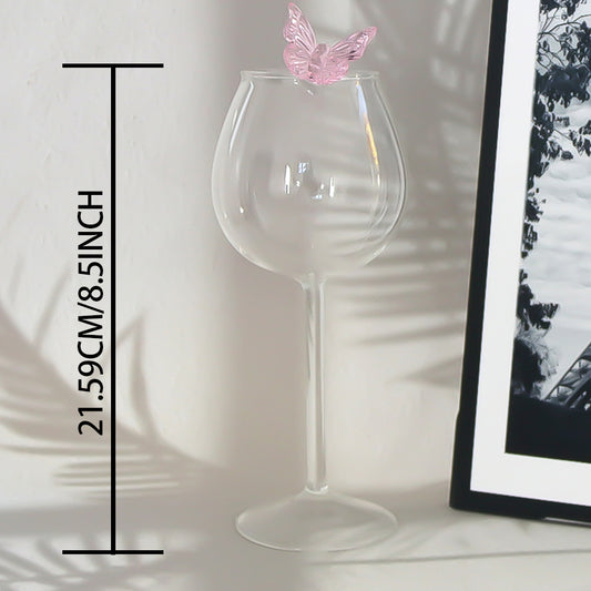 1piece Butterfly Drinking Glass Wine Goblet for Home